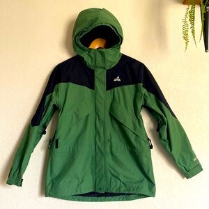 EMS Easter Mountain Sports goretex hooded jacket SZ XS Women’s Green/Black